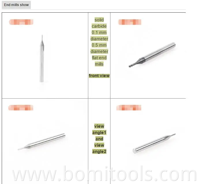 Solid Carbide CNC Mini Sinking Cutter